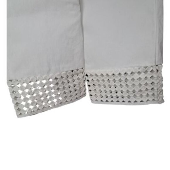 Soft Surrounding Embroidered Cuff Cropped Pull On Pants - Picture 3 of 6
